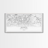 Munich City Map, Germany Map, Map Art, Minimalist Wall Art, Wall Art, Canvas Art, Gift For Men, European Wall Art, Family Wall Art, Prints