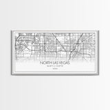 North Las Vegas City Map, Nevada Art, Map Print, Minimalist Wall Art, Wall Art, Canvas Art, Gamer Room Décor, Teacher Gift, Teen Boy Décor