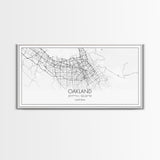 Oakland City Map, California Art, Map Print, Minimalist Wall Art, Wall Art, Canvas Art, Teen Room Art, Dorm Room Art, Graduation Gift