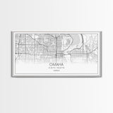 Omaha City Map, Nebraska Art, Map Print, Minimalist Wall Art, Wall Art, Canvas Art, Realtor Thank You, Wall Hanging, Farmhouse Décor