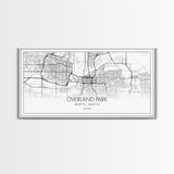 Overland Park City Map, Kansas Art, Map Print, Minimalist Wall Art, Wall Art, Canvas Art, Gift For Realtor, Boho Wall Hanging, Southern Art