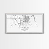 Port St Lucie City Map, Florida Art, Map Print, Minimalist Wall Art, Wall Art, Canvas Art, Rustic Wall Art, Birthday Gift, Dorm Room Décor