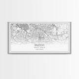 Raleigh City Map, North Carolina Art, Map Print, Minimalist Wall Art, Wall Art, Canvas Art, Gift For Couple, Man Cave Wall Art, Rustic Art
