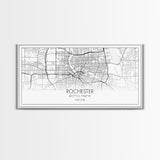 Rochester City Map, New York Art, Map Print, Minimalist Wall Art, Wall Art, Canvas Art, Rustic Wall Art, Wall Deco, Housewarming Gift