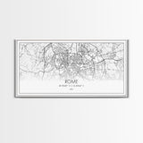 Rome City Map, Italy Art, Map Print, Minimalist Wall Art, Wall Art, Canvas Art, European Wall Art, New Home Gift, Landscape Wall Art, Prints