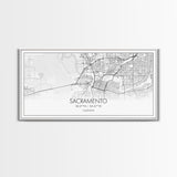 Sacramento City Map, California Art, Map Print, Minimalist Wall Art, Wall Art, Canvas Art, Large Wall Art, Room Décor, Office Prints