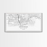 Santa Rosa City Map, California Art, Map Print, Modern Wall Art, Wall Art, Canvas Art, Modern House Art, Bedroom Prints, Nerdy Home Décor