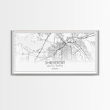 Shreveport City Map, Louisiana Art, Map Print, Modern Wall Art, Wall Art, Canvas Art, Dining Room Décor, Boho Wall Art, Congratulations Gift