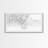 Toledo City Map, Ohio Art, Map Print, Modern Wall Art, Wall Art, Canvas Art, Bedroom Teen Girl Art, Gift For Realtor, Family Home Décor