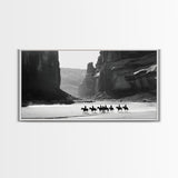 Horse Riders in Monument Valley, Stunning Framed Canvas Print for Living Room Wall Art, Bedroom Decor, Home Decor
