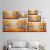 Yellow Leaves In The Fall, Framed Canvas Print, Seasonal Decor, Fall Seasonal Art, Clearance Fall Decorations, Fall Wall Decor, Fall Decor