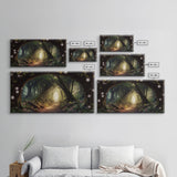 Path Through A Magical Enchanted Fairy Forest, Fantasy Art, Framed Canvas Print, Enchanted Forest Fantasy Art
