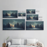 Dreamy Landscape Painting Canvas Print, country side, farmhouse decor, beautiful scenic wall art