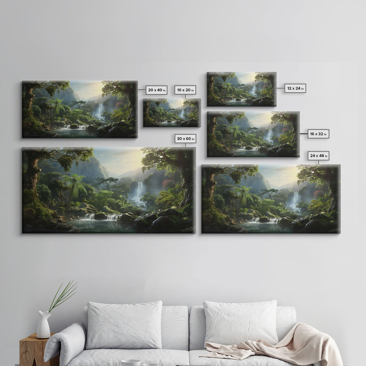 Tropical Wall Art, Framed Canvas Print, Hawaii Art, Tropical Art Print, Tropical Decor, Island Vibes, Rainbow Art, Colorful Art, Caribbean