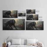 The Werewolf, Halloween Art Print, Framed Canvas Art, Halloween Poster Print, Victorian Dark Academia Oil Painting