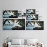 An Abandoned Canoe In The Florida Everglades - Florida Art - Framed Canvas Print - Liminal Spaces - Cool Wall Art - Eclectic Decor