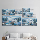 Scenic Winter Wonderland Framed Canvas Print | Winter Decor | Winter Centerpiece Above Mantle Or Sofa | Christmas Decor