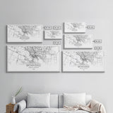 Brownsville Street Map, Texas Map, Map Print, Modern Art, Wall Art, Canvas Art, Realtor Closing Gift, Wall Décor Over The Bed, Couples Gift