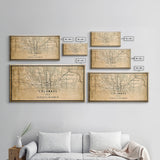 Columbus vintage map print poster or framed canvas, Ohio map print poster canvas, Columbus city map print poster canvas
