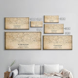 Birmingham UK map print poster or framed canvas, England map print poster canvas, UK city map print poster canvas, Vintage Travel Art