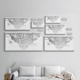 Chula Vista Street Map, California Map, Map Print, Modern Art, Wall Art, Canvas Art, Laundry Room Décor, Homeschool Wall Art, Over Bed Art
