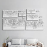 Columbus Street Map, Ohio Map, Map Print, Modern Art, Wall Art, Canvas Art, Cute Room Décor Aesthetic, Gift For Wife, Patriotic Décor