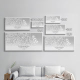 Copenhagen Street Map, Denmark Map, Map Print, Minimalist Art, Wall Art, Canvas Art, Modern Room Décor, RV Wall Décor, Gift For Pilot