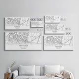 Fayetteville Street Map, North Carolina Map, Map Art, Minimalist Art, Wall Art, Canvas Art, Gift For Parents, Girls Room Décor, Cabin Décor