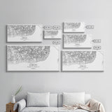 Lisbon City Map, Portugal Map, Map Art, Modern Art, Wall Art, Canvas Art, Travel Wall Décor, Apartment Wall Art, Book Lover Gift, Office Art