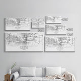 Little Rock City Map, Arkansas Map, Map Art, Modern Art, Wall Art, Canvas Art, Mother In Law Gift, Cabin Wall Décor, Farmhouse Wall Art