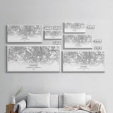 Madrid City Map, Spain Map, Map Art, Modern Art, Wall Art, Canvas Art, Europe Wall Art, Girl Room Décor, Mens Gift, Preppy Wall Art, Office