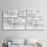Overland Park City Map, Kansas Art, Map Print, Minimalist Wall Art, Wall Art, Canvas Art, Gift For Realtor, Boho Wall Hanging, Southern Art
