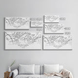 Santa Clarita City Map, California Art, Map Print, Modern Wall Art, Wall Art, Canvas Art, Best Friend Gifts, Family Room Art, Home Décor