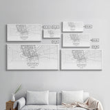 Stockton City Map, California Art, Map Print, Modern Wall Art, Wall Art, Canvas Art, Dorm Room Art, Indie Room Décor, Dining Room Prints