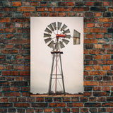 Rustic Farmhouse Home Decor, Windmill Photography Photo Print Art, Rustic Industrial Farmhouse Wall Art Picture, Country Landscape Picture