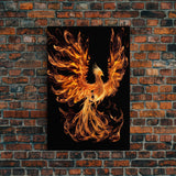 Canvas Print Of "The Phoenix" - Rebirth Art - Framed Canvas Art - Framed Wall Art - Incredibly Beautiful Phoenix Decor
