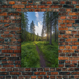 Trees Wall Art, Woods Path Wall Decor, Nature Art Print, Photography Print, Wall Decor, Canvas Print, Wall Art, Framed Canvas