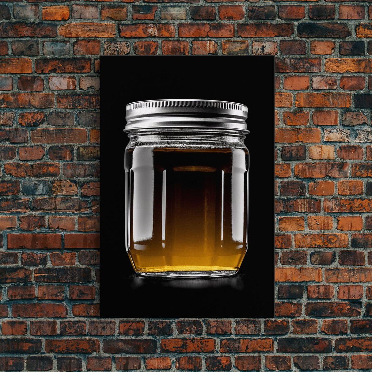 Mason Jar Wall Art, Kitchen Wall Decor, Jar Art, Minimalist Art, Wall Decor, Canvas Art, Wall Art, Framed Canvas Wall Decor