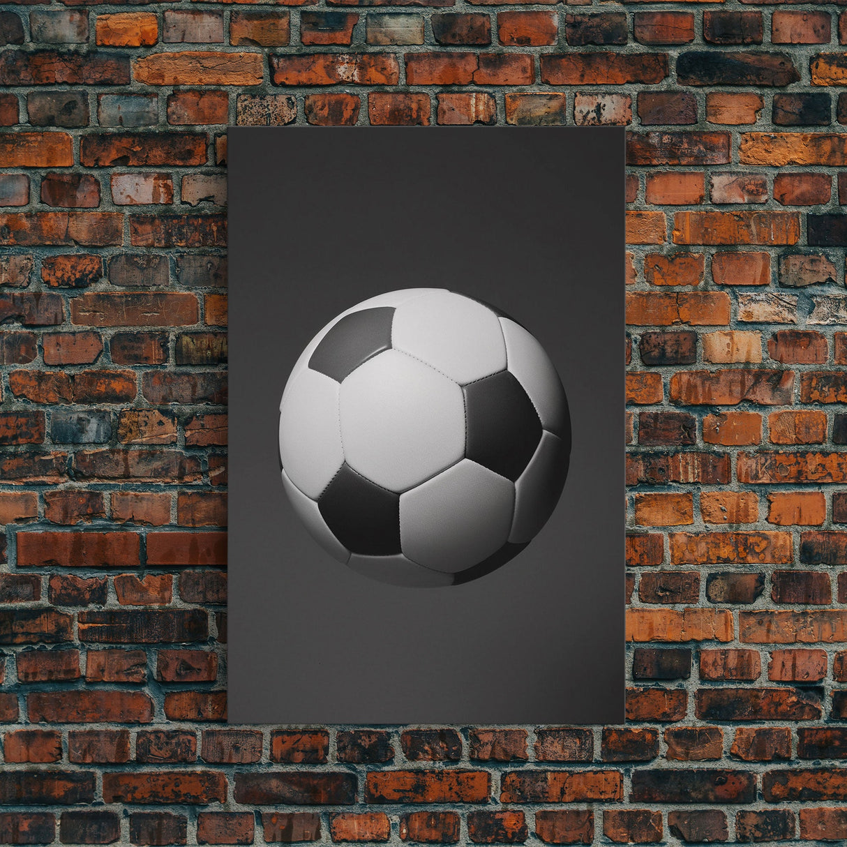 Soccer Ball Wall Art, Sports Wall Decor, Black And White Art, Minimalist Print, Wall Decor, Canvas Art, Wall Art, Framed Canvas Wall Art