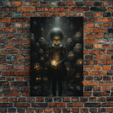 Dark Fantasy Art, Spooky Decor, Goth Decor, Canvas Print, Wall Art, Vertical Print, Dark Wall Art, Video Game Art, Gaming Wall Decor