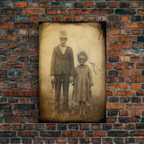 Skeleton Wall Art, Dark Art, Horror Decor, Weird Art Print, Creepy Wall Art, Canvas Print, Wall Art, Vertical Print, Home Decor, Wall Decor
