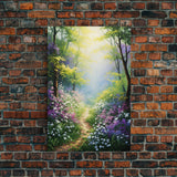 Wildflower Meadow, Flower Art, Colorful Flower Art, Canvas Print, Wall Art, Vertical Print, Wildflower Print, Teacher Gift, Home Office Art