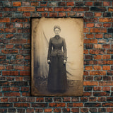 Portrait From Photo, Victorian Wall Art, Antique Photograph, Canvas Print, Wall Art, Vertical Print, Southern Decor, Victorian Woman