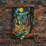 Halloween Wall Art, Spooky Room Decor, Creepy Wall Art, Canvas Print, Wall Art, Vertical Print, Horror Home Decor, Ghost Art Print