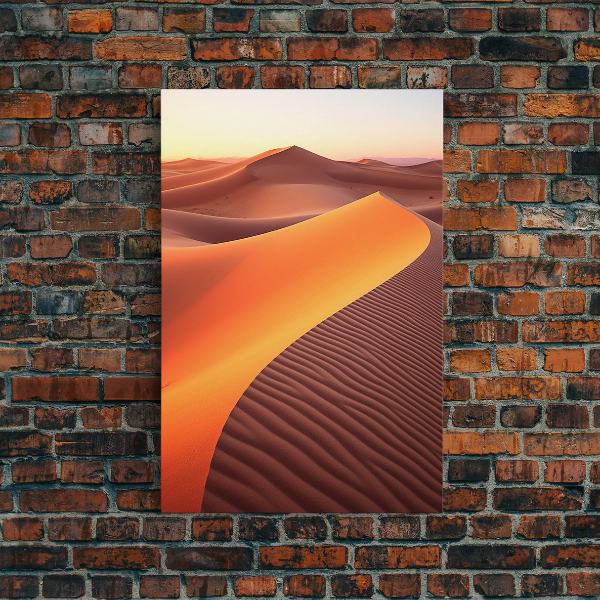 Desert Ladscape, Sand Dunes Art Print, Desert Art, Canvas Print, Wall Art, Vertical Art, Office Wall Decor, Landscape Print, Family Room Art