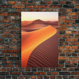 Desert Ladscape, Sand Dunes Art Print, Desert Art, Canvas Print, Wall Art, Vertical Art, Office Wall Decor, Landscape Print, Family Room Art