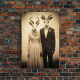 The Cult Of The Ram, Creepy Halloween Wall Art, Framed Canvas Print, Occult Art, Dark Academia, Creepy Photography