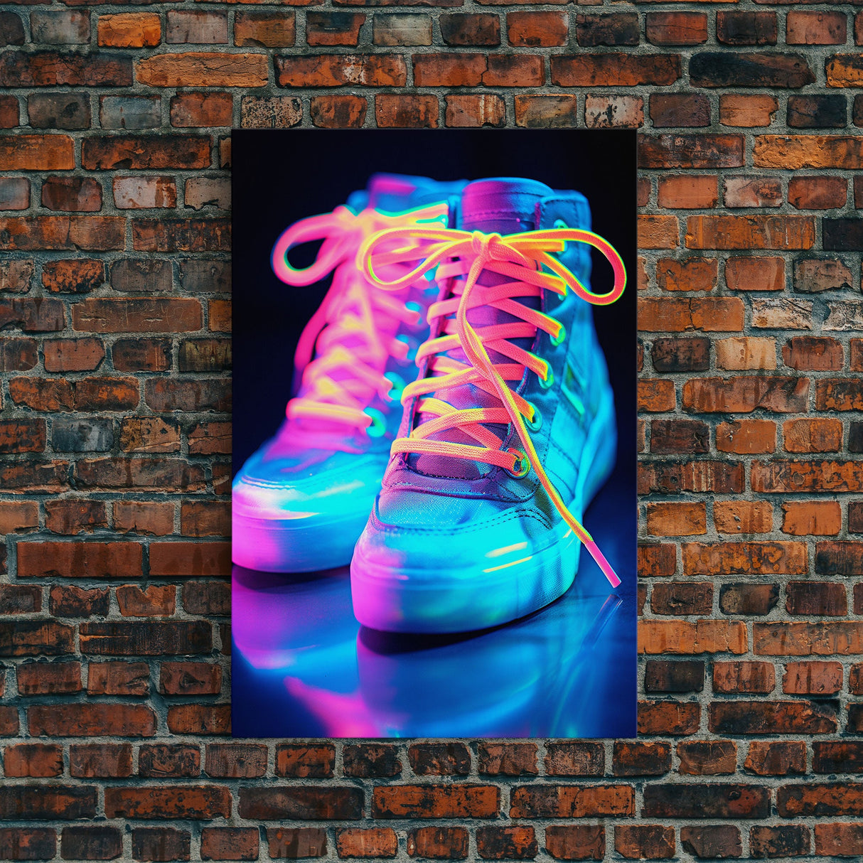 Sneaker Wall Art, Shoe Wall Art, Canvas Print, Wall Hanging, Portrait Art, Room Decor, College Dorm Art, Unique Wall Decor, Gift For Friend