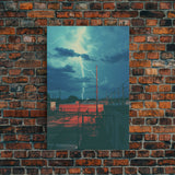 Lightning Bolt, Outdoors Wall Art, Canvas Print, Wall Hanging, Portrait Art, First Home Gift, Nerdy Home Decor, Home Decor Prints, RV Decor