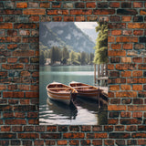 Paddle, Boat, Lake Wall Art, Canvas Print, Wall Hanging, Portrait Art, Lake House Wall Art, Couples Gift, Bookshelf Decor, Nature Print